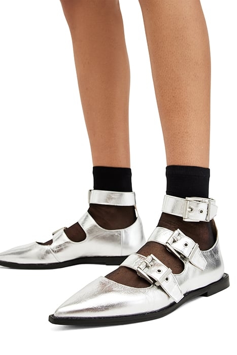 SUSAN BUCKLE SHOE SILVER 2