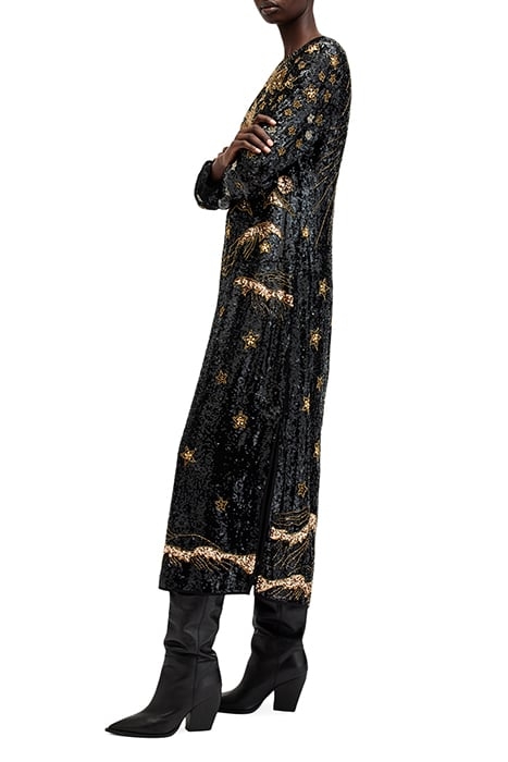 NOUSHKA MAXI DRESS BLACK/GOLD 5