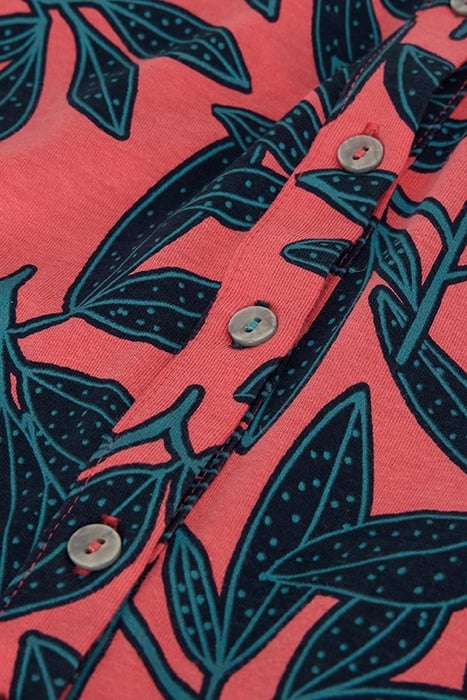 EVERLY JERSEY SHIRT DRESS RED PRINT 6