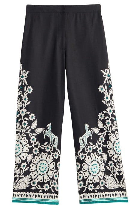 BELLE WIDE LEG TROUSER BLACK MULTI 4