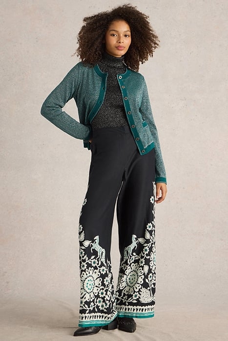 BELLE WIDE LEG TROUSER BLACK MULTI 3