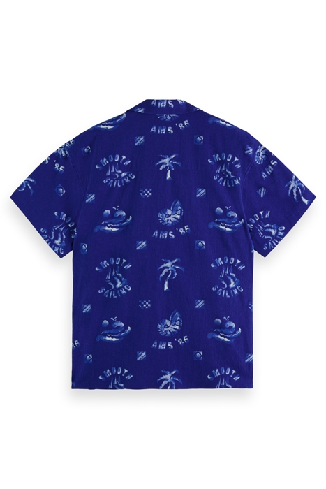 COTTON ALL OVER PRINTED SHIRT BLUE SMOOTH SAILING AOP 2