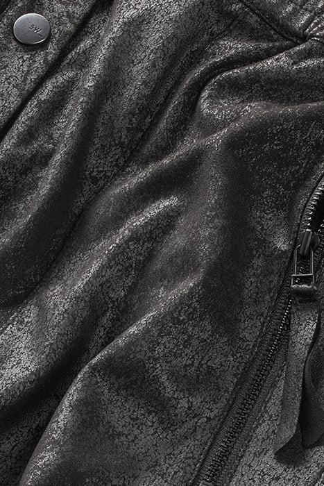 SHORT SUEDE SKIRT ALMOST BLACK 2