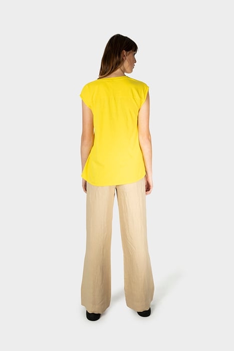 T-SHIRT CAP SLEEVES VIBRANT YELLOW 4