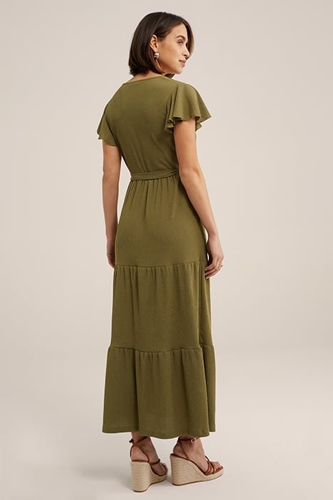 DRESS MIDI OLIVE GREEN 2
