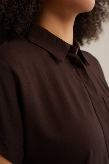 DRESS MID LENGTH DARK BROWN 5