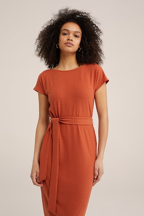 DRESS MIDI CINNAMON BROWN 4