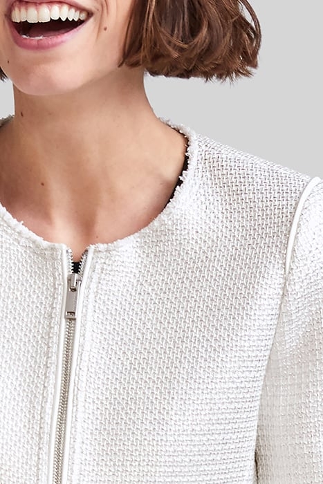 SILVER COATED COTTON KNIT TWEED-STYLE JACKET 5