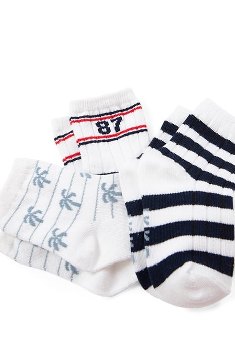 BABY BOYS’ WHITE STRIPED SOCKS 3