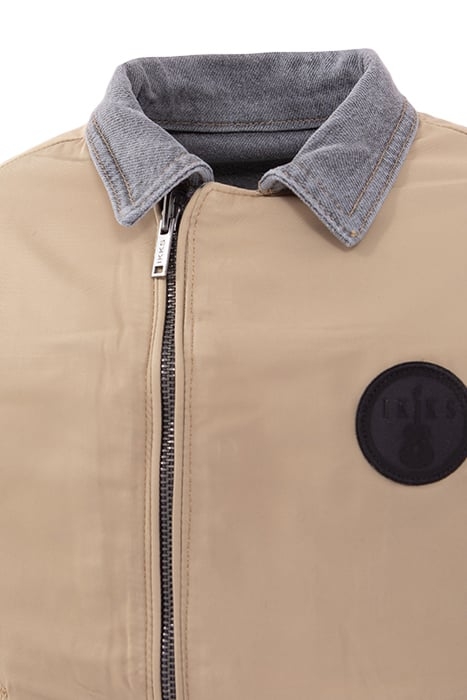 BOYS’ GREY DENIM/BEIGE NYLON REVERSIBLE JACKET 5