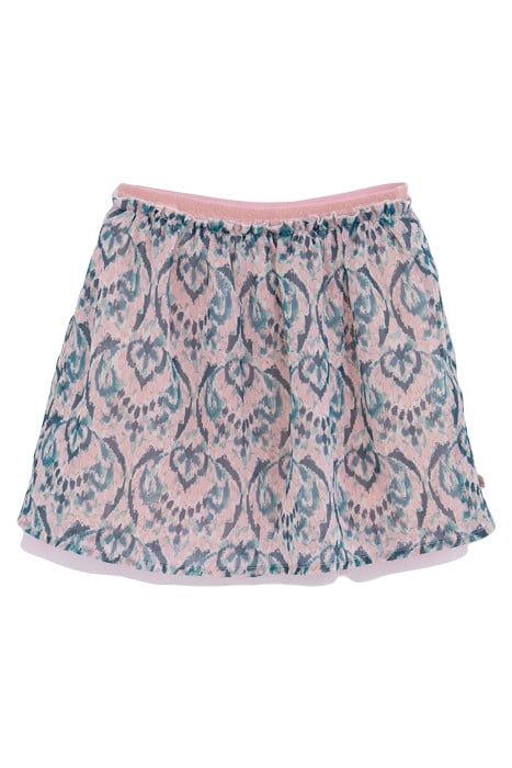 PASTEL IKAT PRINT PINK SKIRT FOR GIRLS 1