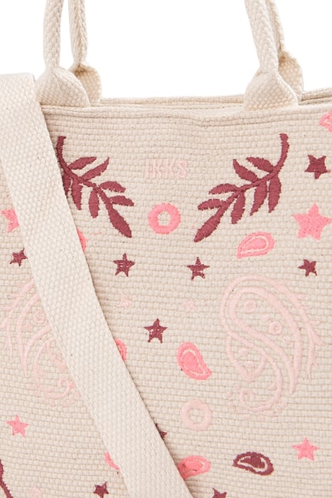 GIRLS’ BEIGE WOVEN HANDBAG WITH EMBROIDERY AND FRINGING 5