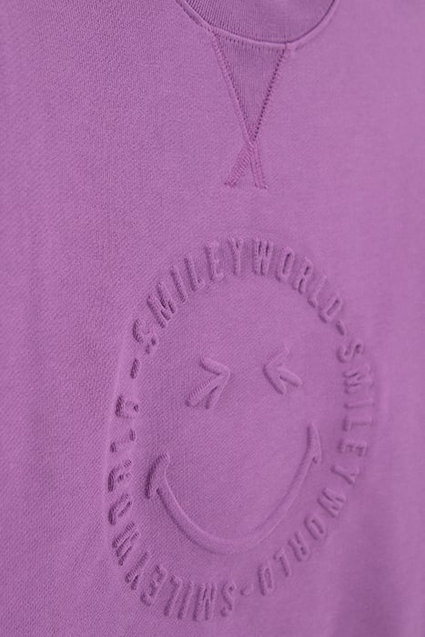 BOYS’ PURPLE SWEATSHIRT WITH EMBOSSED SMILEYWORLD IMAGE 5