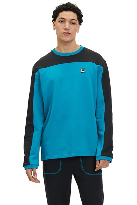 LONG SLEEVE SWEATSHIRT WITH COLOR BLOCK DETAIL MARINE / BLAC 1