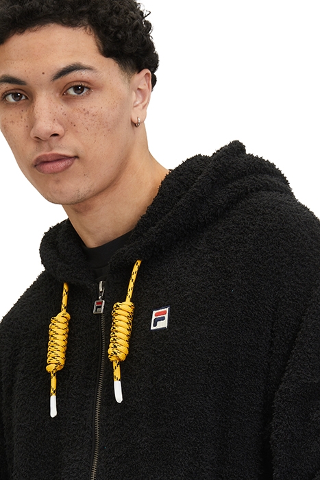 OVERSIZE TERRY FABRIC HOODIE BLACK 7