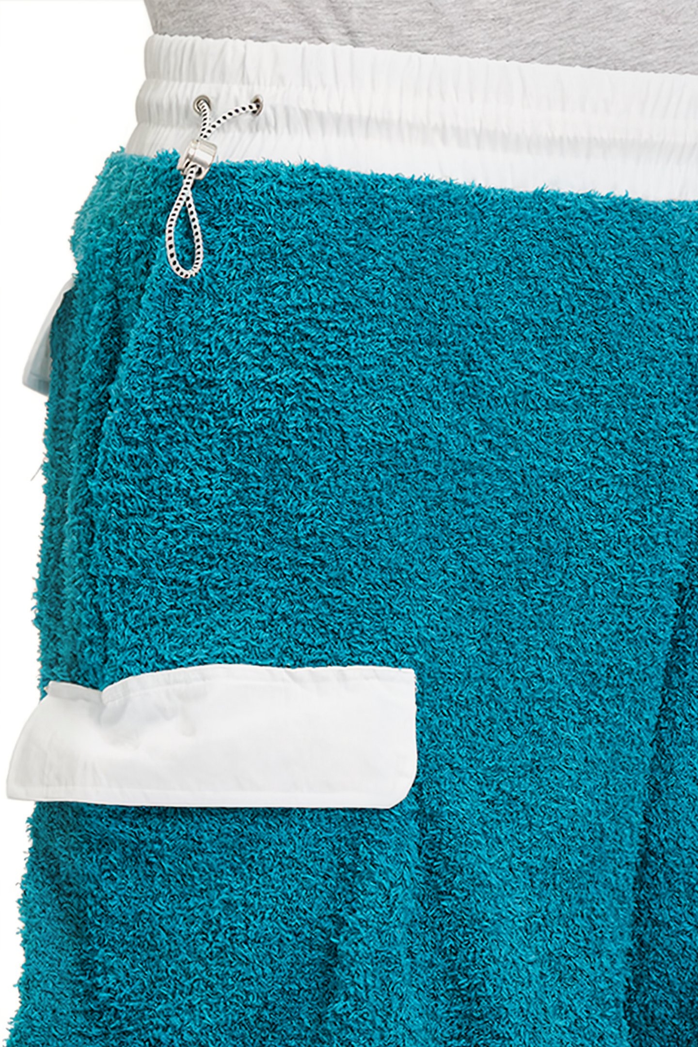 TERRY FABRIC CARGO SHORTS WITH NYLON INSTERTS MARINE 7