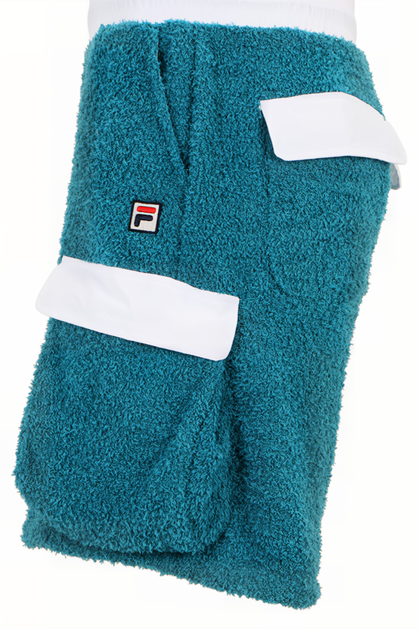 TERRY FABRIC CARGO SHORTS WITH NYLON INSTERTS MARINE 6