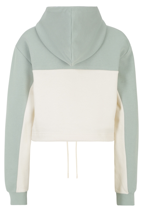 LAAGNA BLOCKED HOODY JADEITE-ANTIQUE WHITE 5