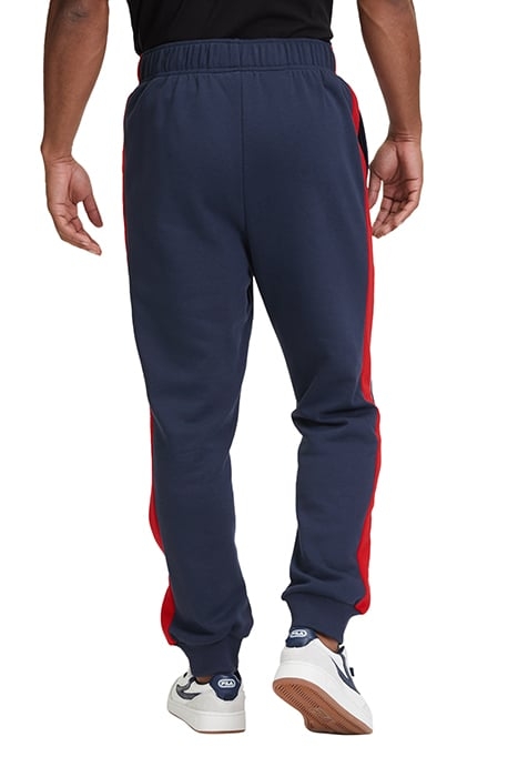 LATIMER TRACK PANTS BLACK IRIS-TRUE RED 2