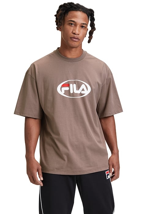 LEMOORE OVERSIZED LOGO TEE DEEP TAUPE 1
