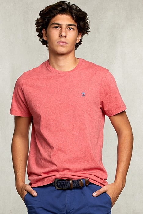 CUSTOM FIT PIMA COTTON CREW NECK T-SHIRT PUNCH MIX PINK 1