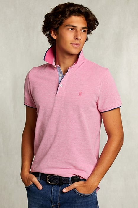 CUSTOM FIT COTTON POLO AMARANTH PINK 1