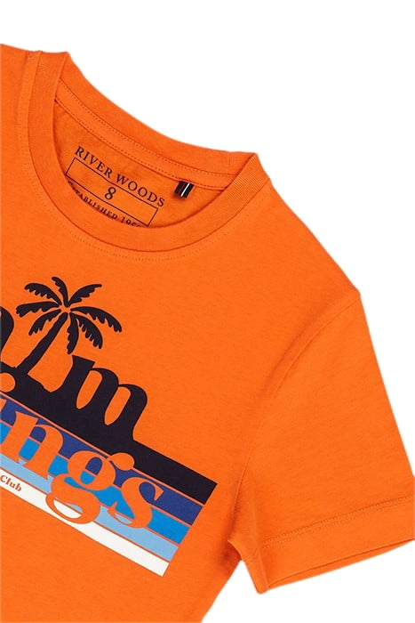 NORMAL FIT BASIC T-SHIRT IN LIFE JACKET ORANGE 3