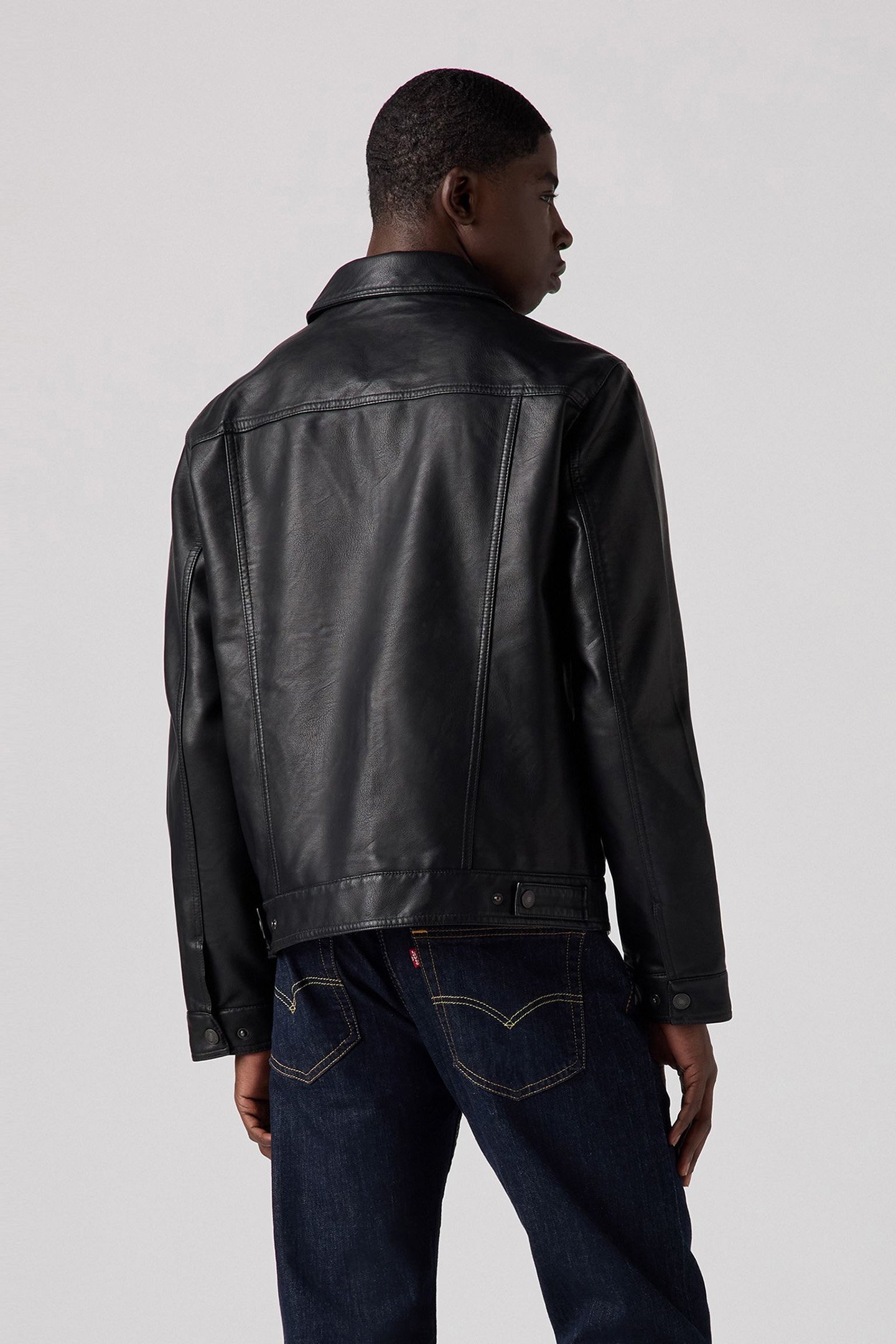 FAUX LEATHER TRUCKER JACKET 2
