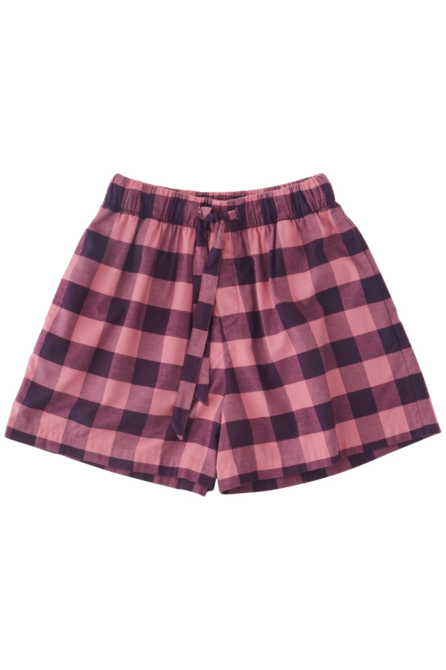 UNISEX FLANNEL, PYJAMAS SHORTS PINK GINGHAM 3