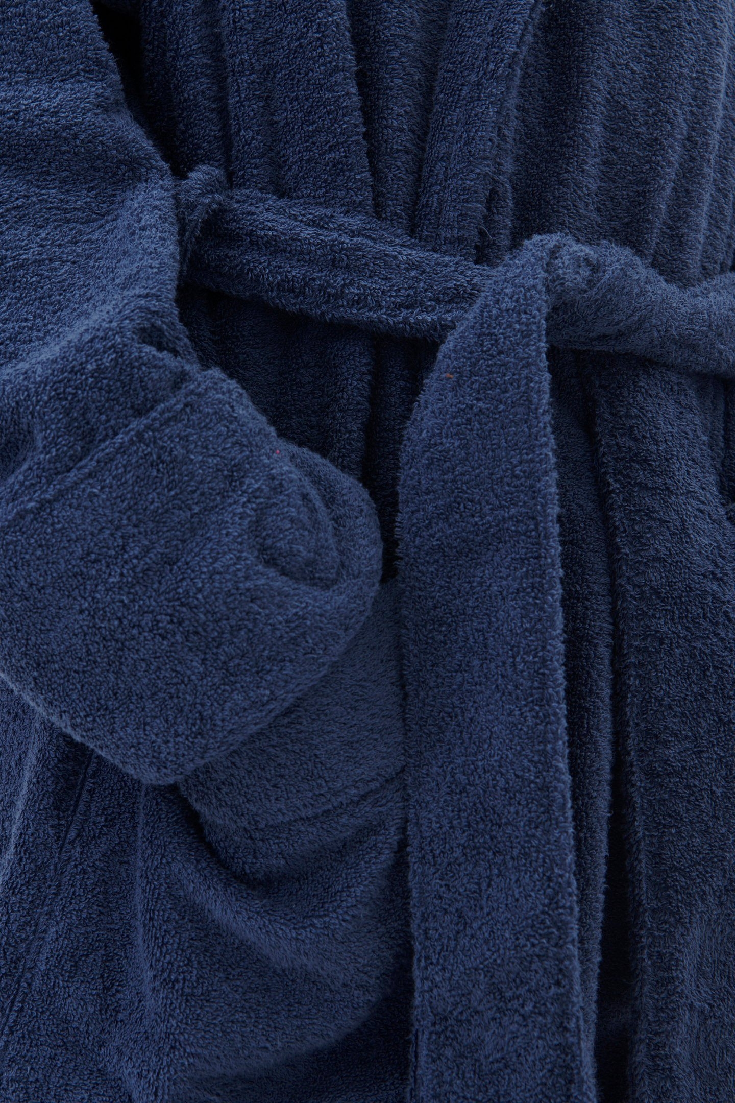 UNISEX HOODED BATHROBE NAVY 2