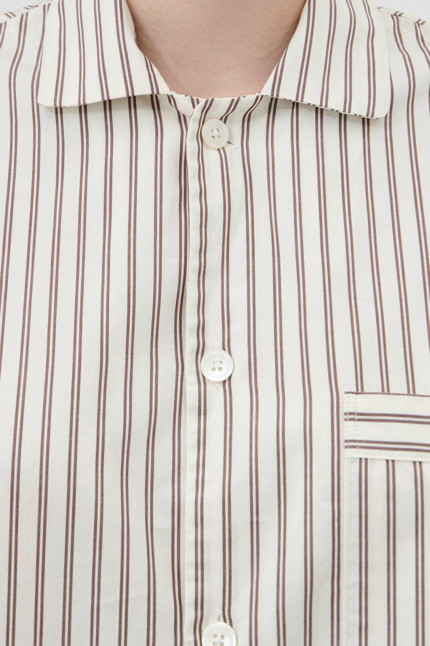 UNISEX POPLIN, SHORT SLEEVE SHIRT HOPPER STRIPES 1