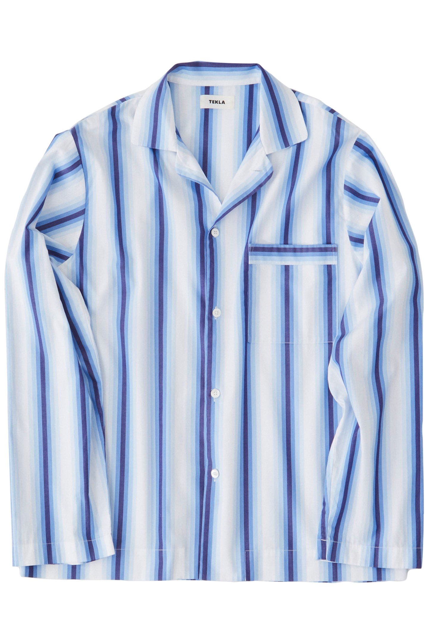 UNISEX POPLIN, PYJAMAS SHIRT BLUE MARQUEE 3