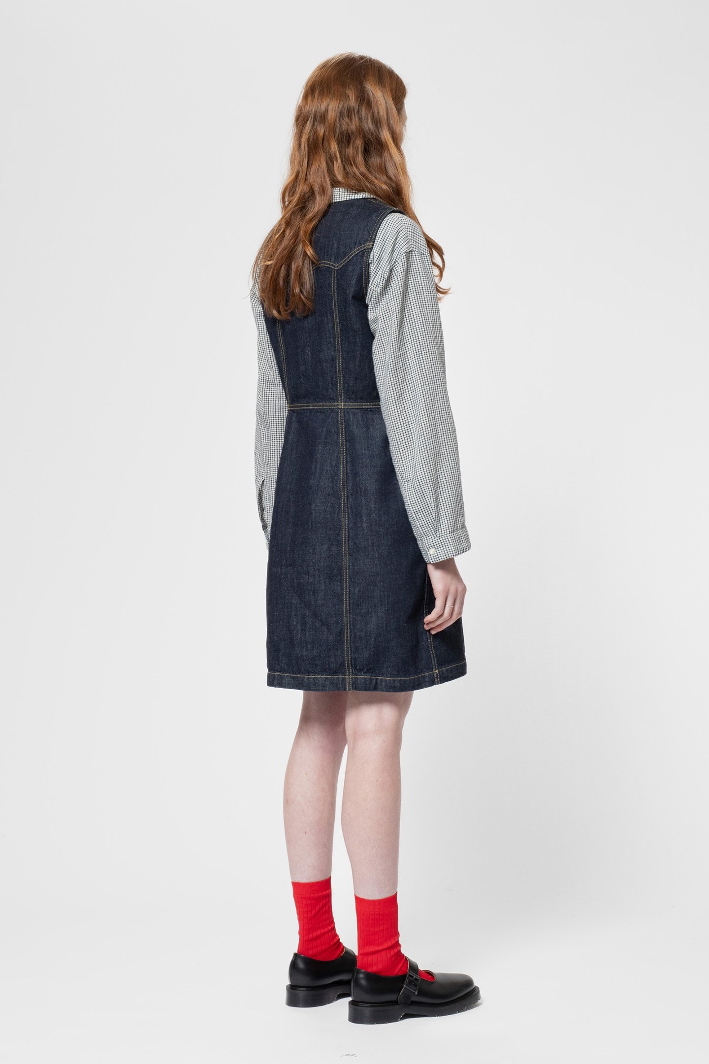 INA DENIM DRESS ONE WASH DARK BLUE 2