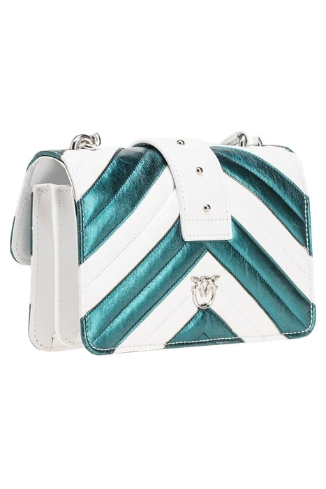 LOVE ONE MINI CL NAPPA CON INS AQUAMARINE GREEN/WHITE-SHINY  3