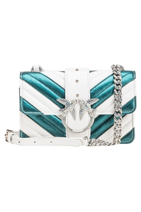 LOVE ONE MINI CL NAPPA CON INS AQUAMARINE GREEN/WHITE-SHINY  1