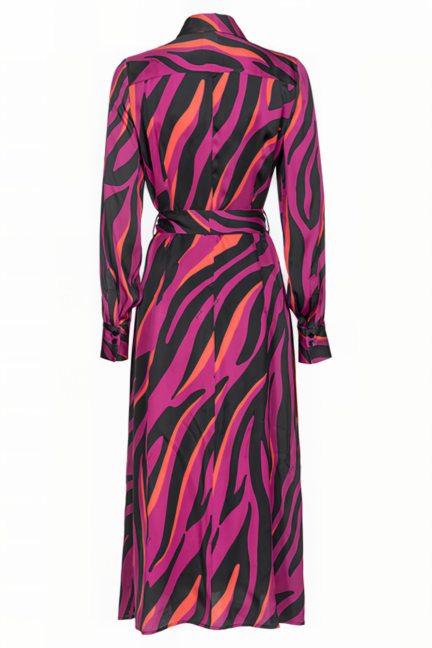 ASSENTE ABITO SATIN STAMPATO BOUGAINVILLEA/BLACK/ORANGE 3