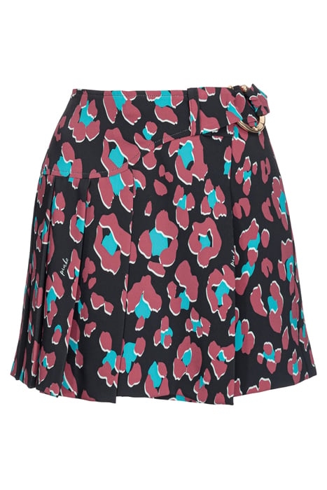 GARO SKIRT BLACK/LIGHT GREEN/BURGUNDY 3