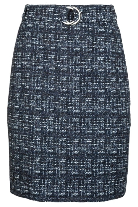 SKIRT TWEED CHECK BLUE TONES 3