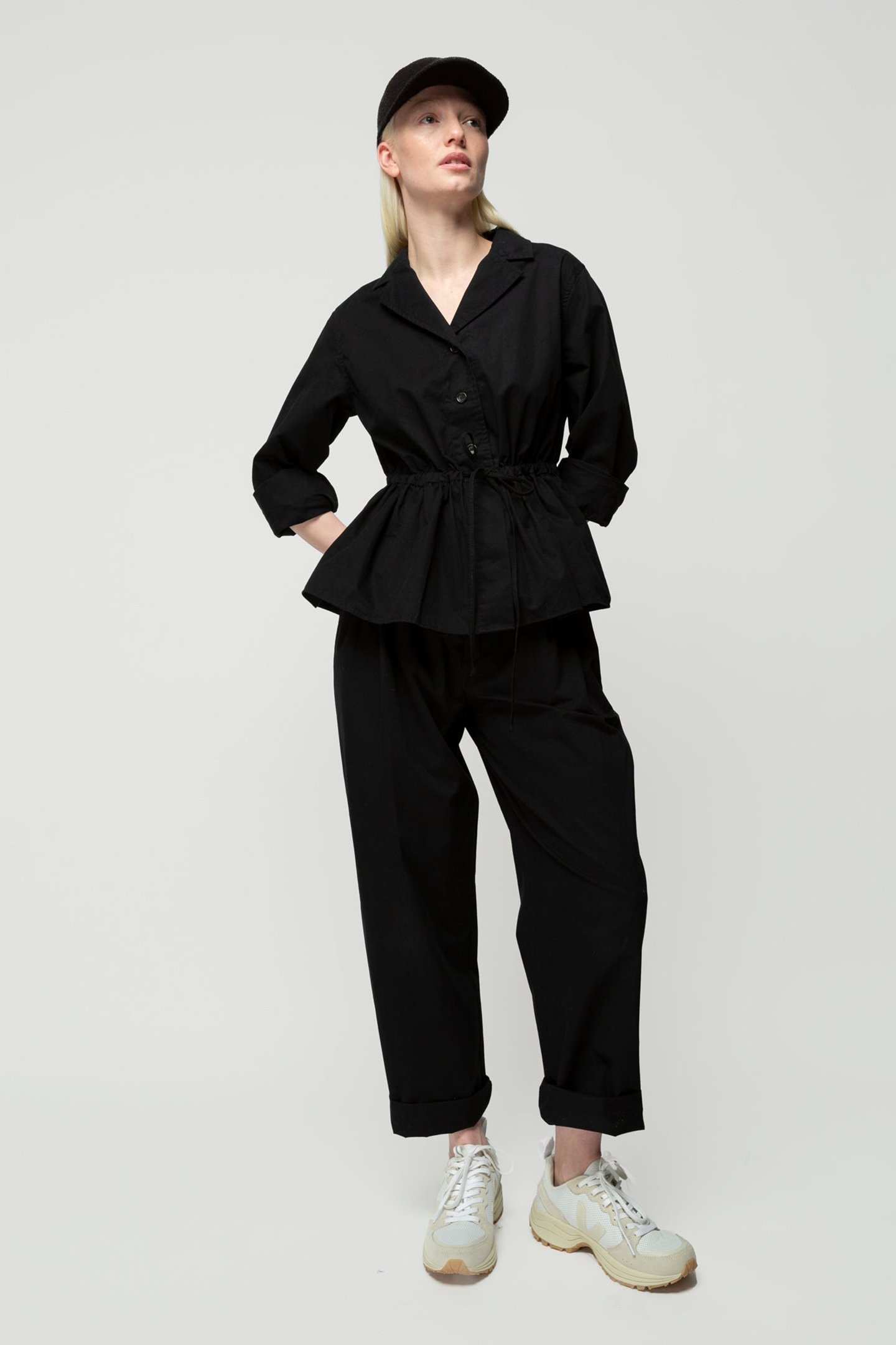 PANTS SATIN COTTON CHINO BLACK 1