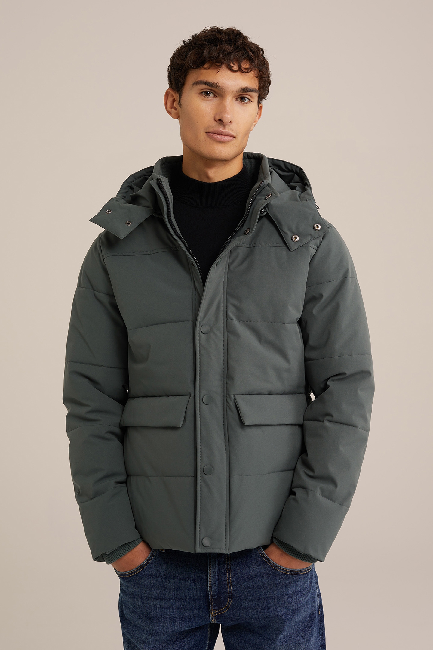 JACKET NORMAL LENGTH GREYISH GREEN 1