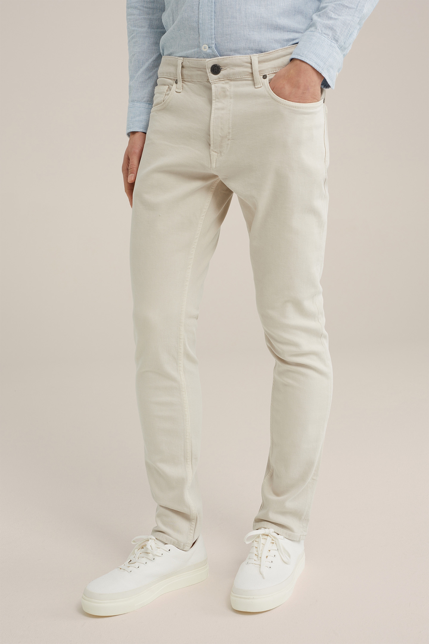 5-POCKET MID WAIST BEIGE 1