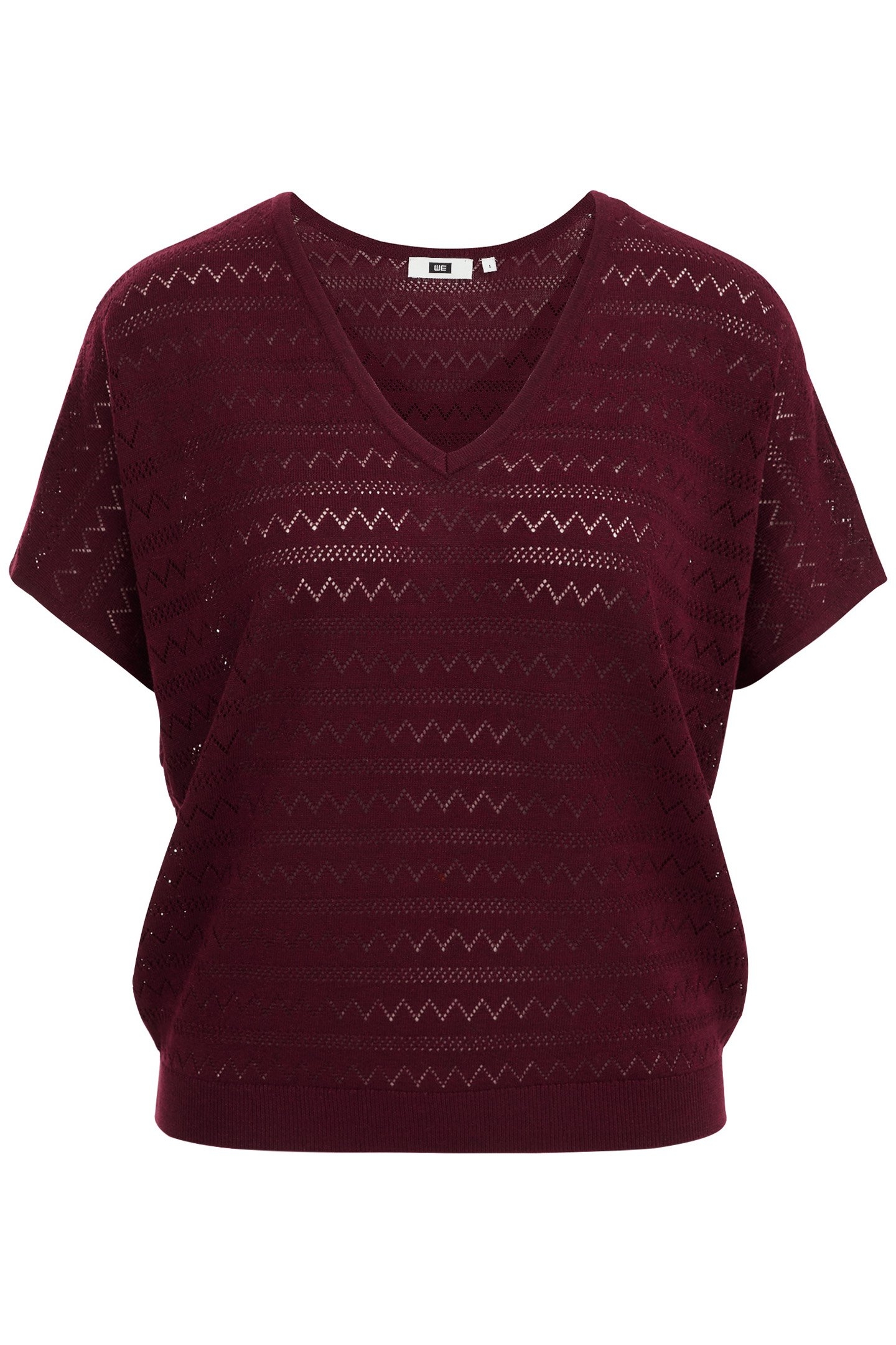 KNITTED PULLOVER BURGUNDY RED 4
