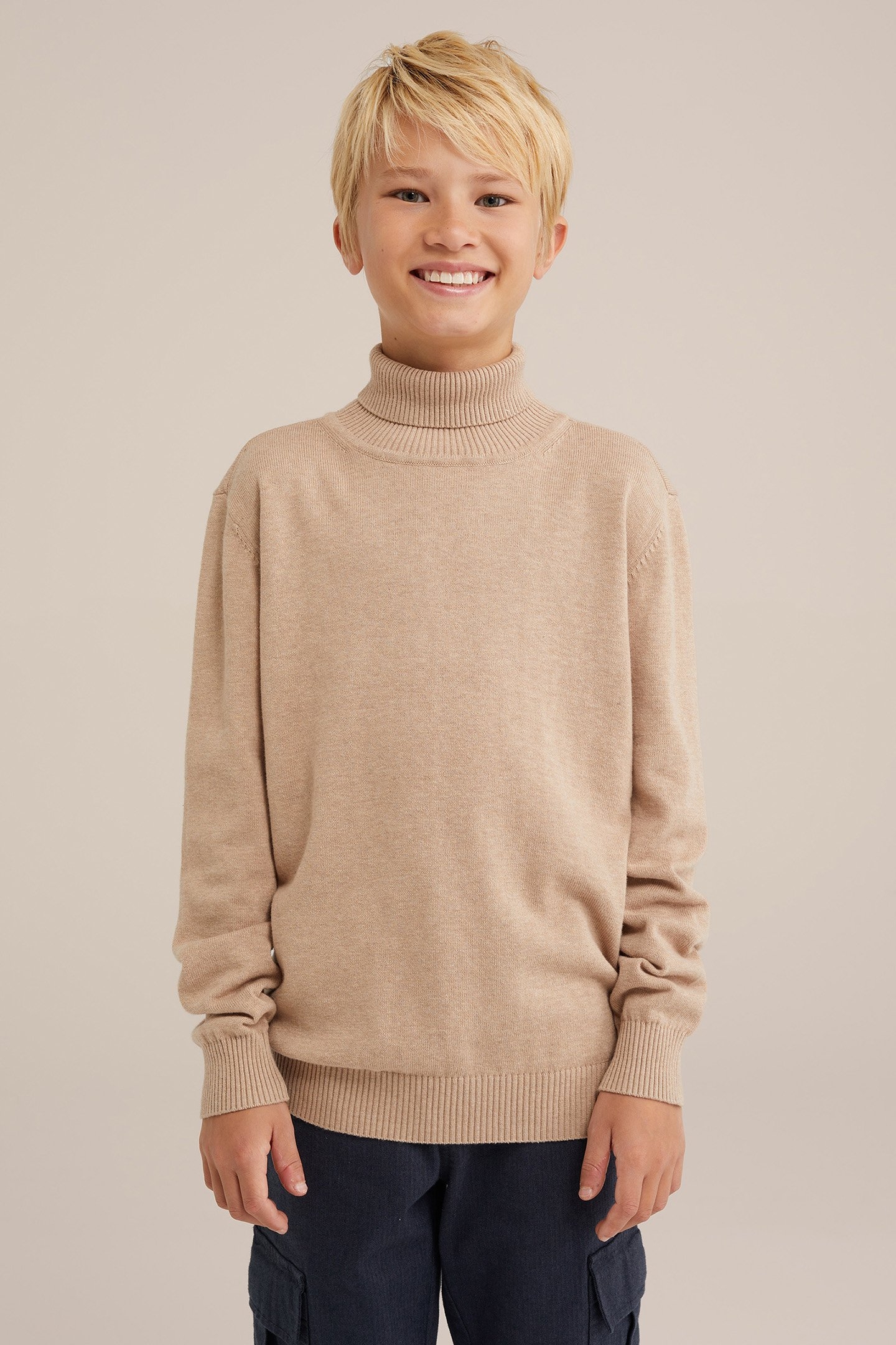 KNITTED PULLOVER BEIGE 1