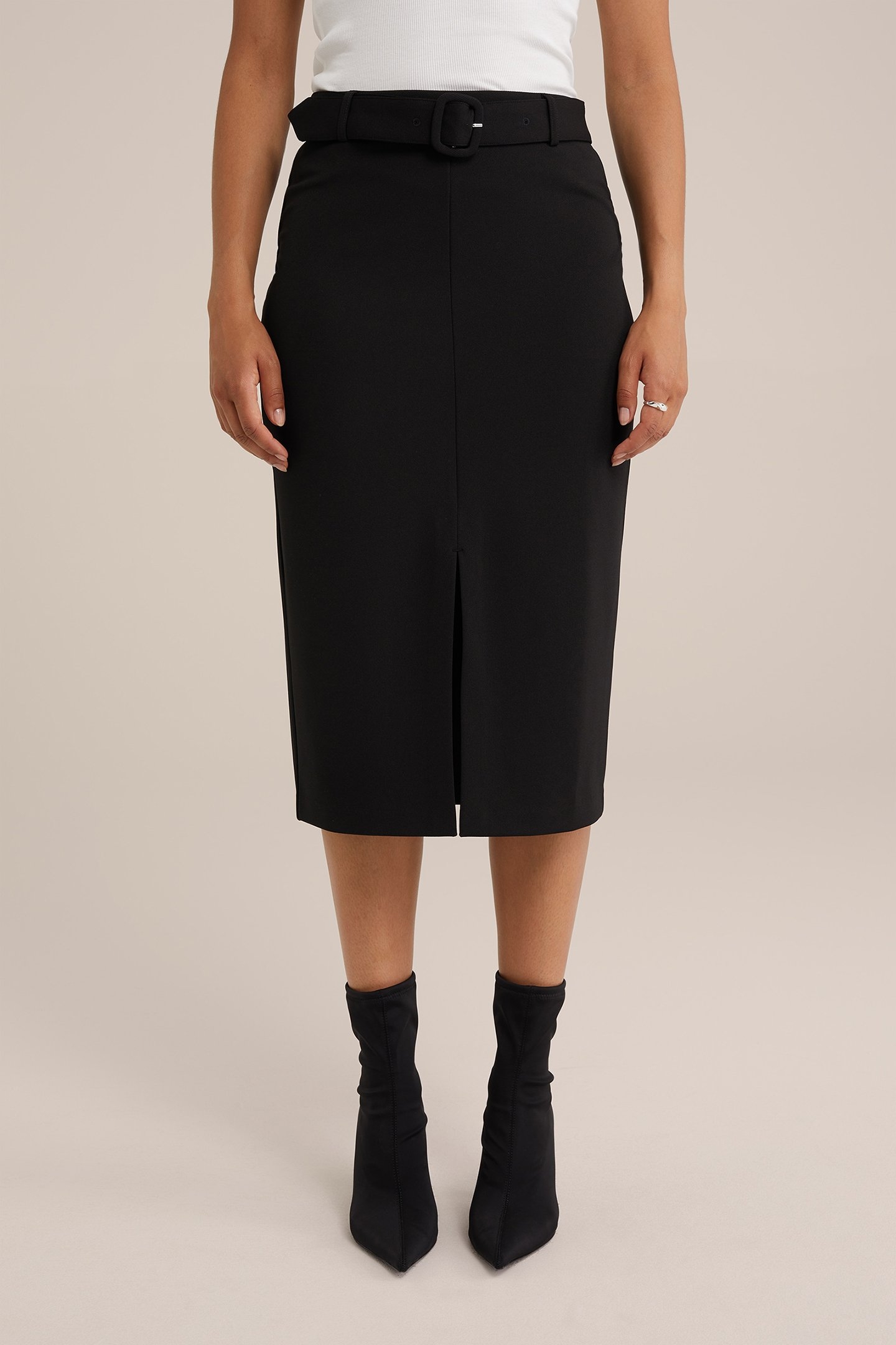 SKIRT MEDIUM LENGTH BLACK 1