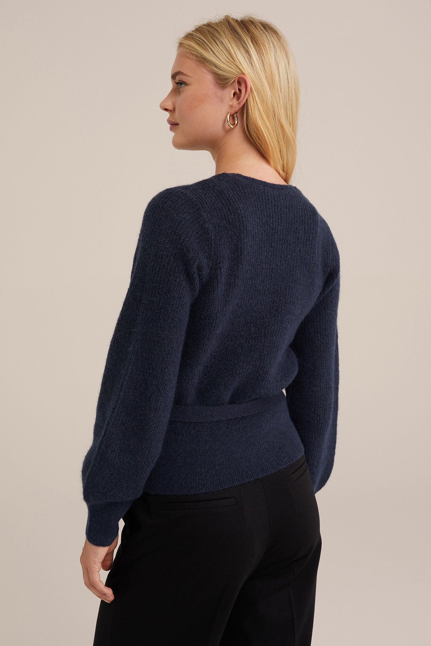 WRAP CARDIGAN NAVY BLUE 2