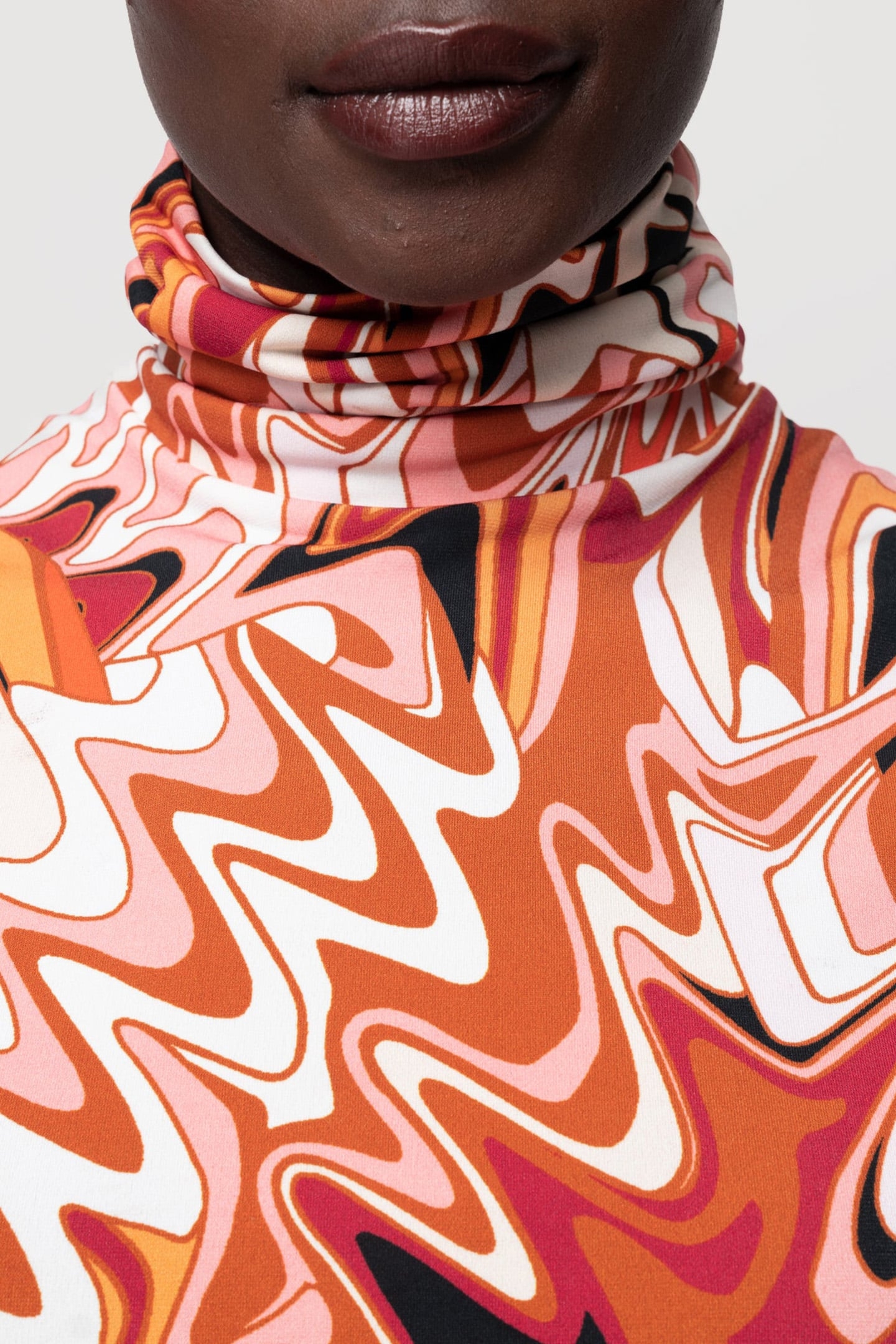 TOP SWIRL SLEEVELESS LEATHER BROWN/LIGHT PINK 5