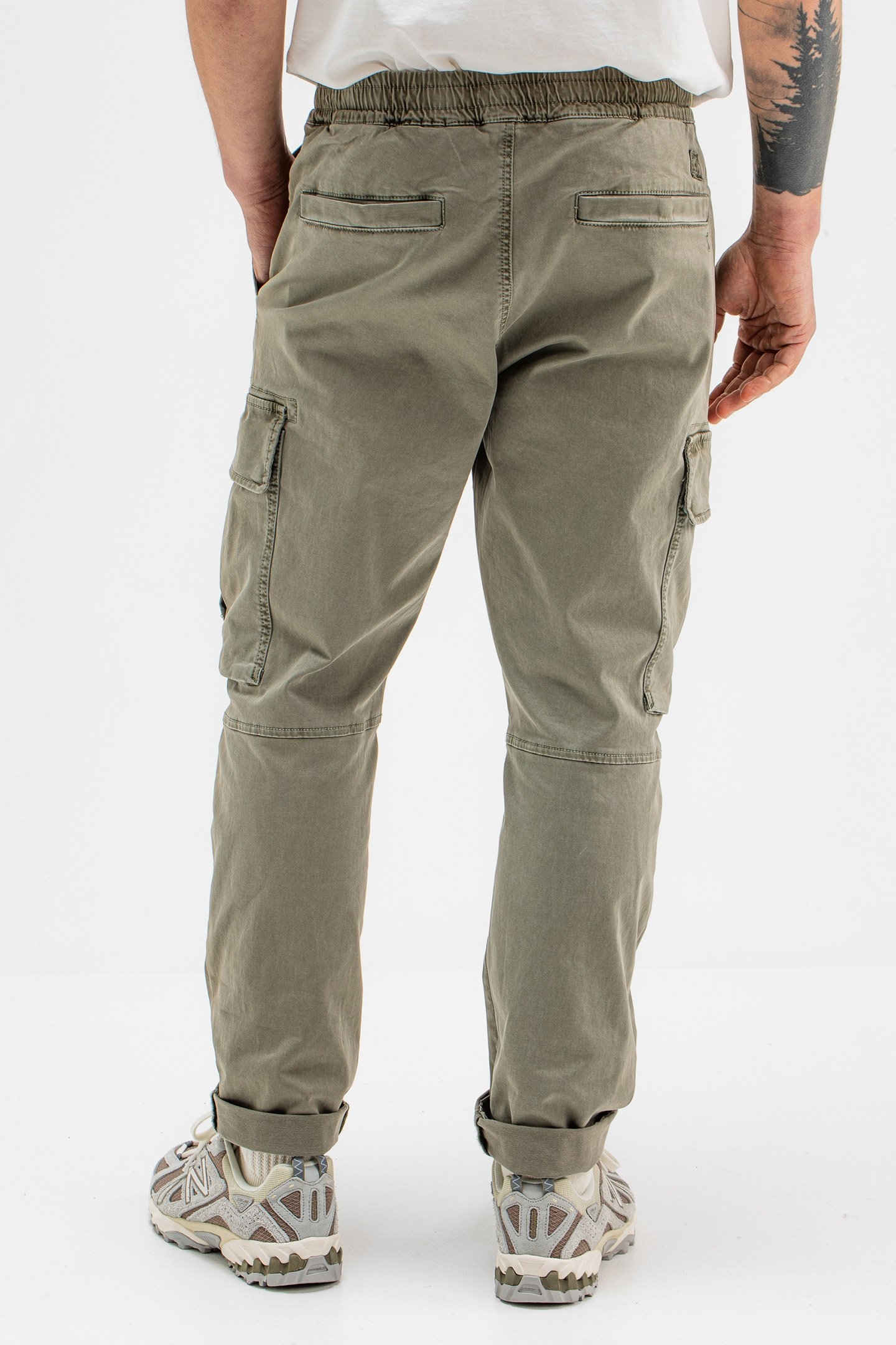TRISTAN SLIM SATEEN CARGO GRANITE GREEN 2