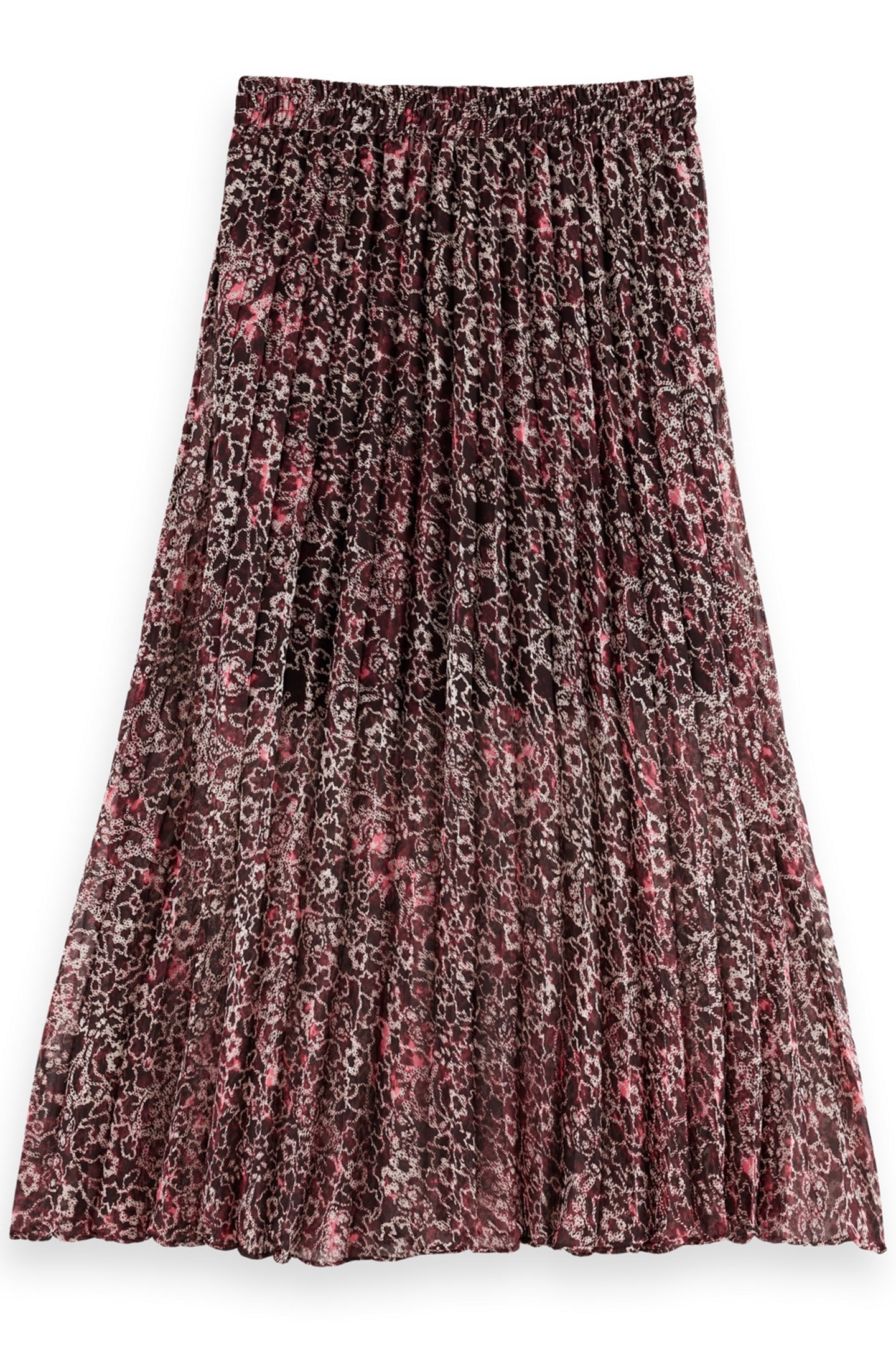 PLEATED PRINTED SKIRT SHIBORI FLORAL PINK 4