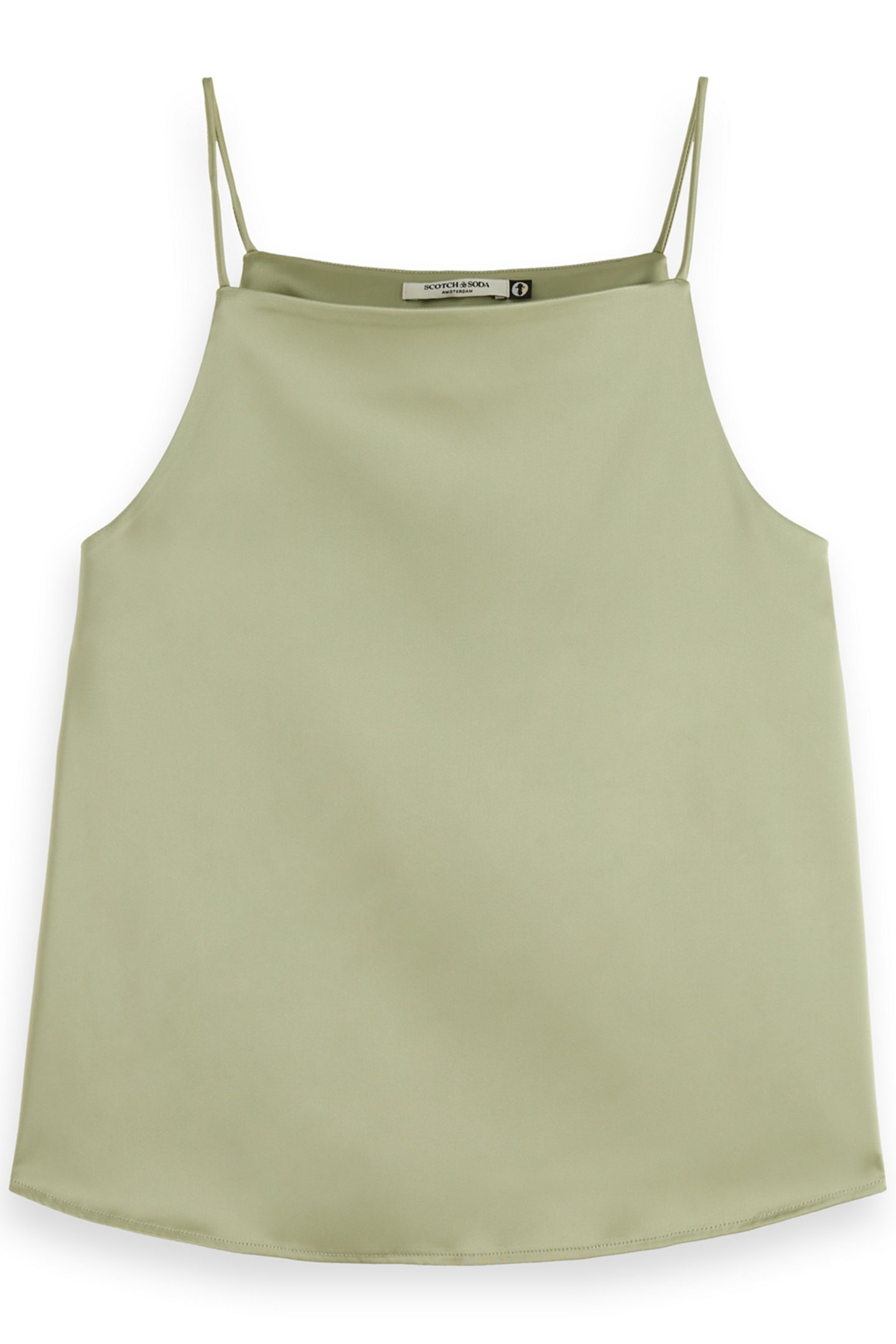SATIN TANK TOP WASHED SAGE 1