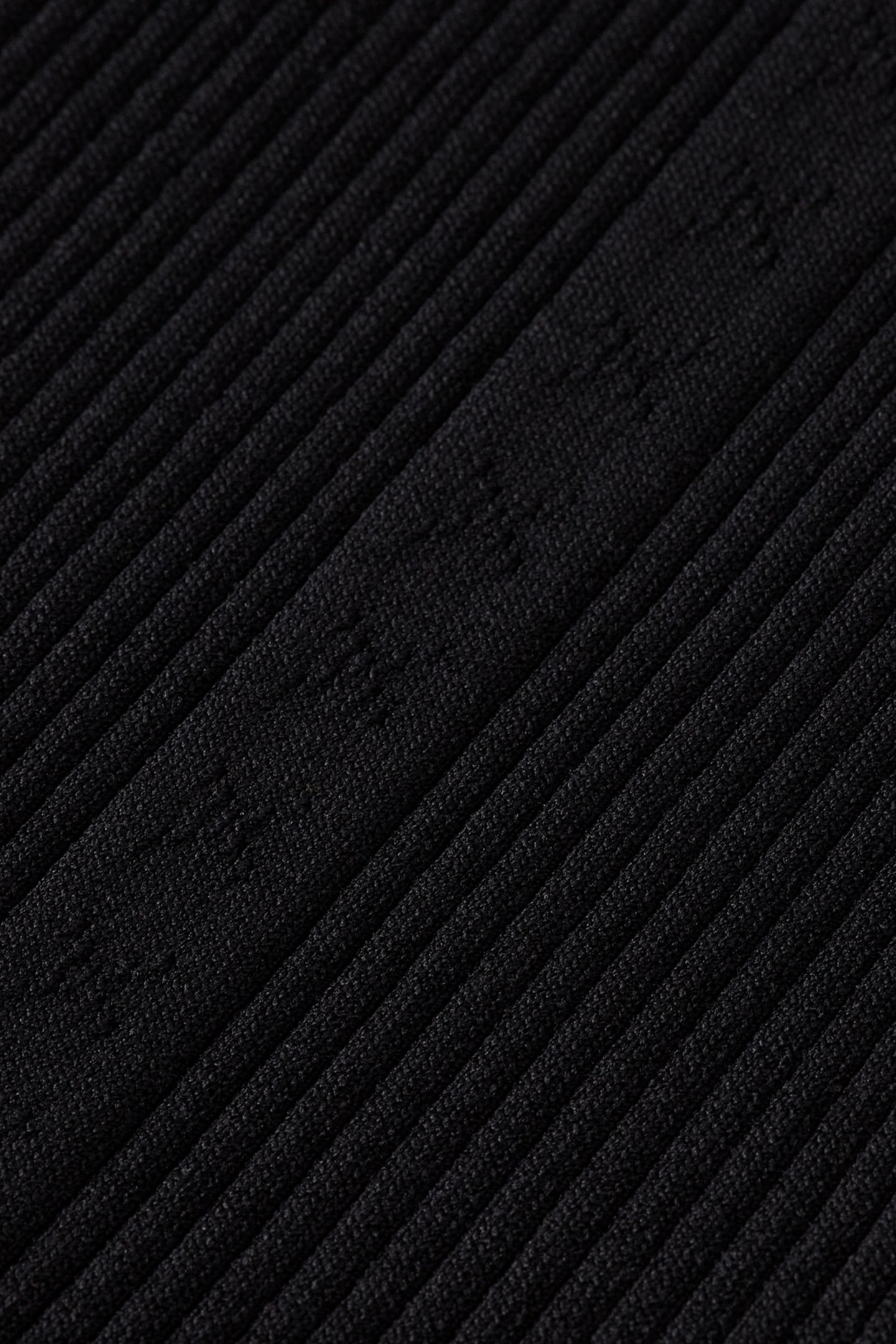 RIBBED KNITTED MIDI DRESS EVENING BLACK 8